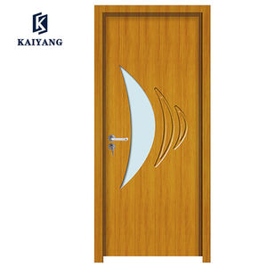 <span class=keywords><strong>Puerta</strong></span> de <span class=keywords><strong>Madera</strong></span> Maciza de Roble de <span class=keywords><strong>Dos</strong></span> Paneles con Revestimiento de PVC y MDF para Interiores - Product Image 2