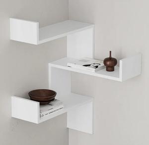 사용자 정의 로고 크기 장식 현대 나무 마운트 교수형 책장 벽 선반 - Product Image 2