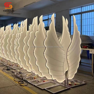 SMOOTH Luxury Wedding <b>Backdrop</b> LED Wings Shaped Glowing <b>Backdrop</b> <b>Stand</b> RGB Light Metal <b>Backdrop</b> <b>Stand</b> - Product Image 6