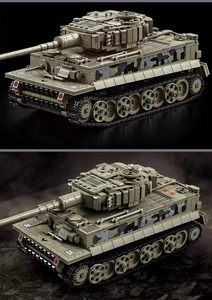 Nouveauté : Ensemble de blocs de construction de char lourd <span class=keywords><strong>Tiger</strong></span> 66055, kit de modèle de véhicule de guerre, jouet éducatif à assembler pour garçons, cadeau pour enfants - Product Image 3