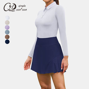 High Waist Geplooide Golfskort Ademend Elastisch Materiaal Aangepaste Kleur OEM ODM voor Golfactiviteiten Dagelijks Casual Dragen - Product Image 2