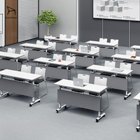 Mobilier de bureau mobile pliable bon marché de vente chaude de fournisseur pour des bureaux de conférence de formation utilisant le style moderne multifonctionnel
