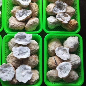 Roche de Quartz naturel brillant, pierre en cristal naturel, géode, Agate blanche, pour cadeaux, vente en gros, - Product Image 6