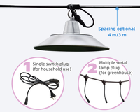 Lampe UFO pour serre à orchidées, LED bleue et violette, étanche, pour la croissance des plantes