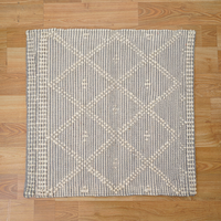 Tapis tissé à la main à motif de laine complexe personnalisé de haute qualité tapis en laine pour salle de bain tapis en laine de coton de Style Boho