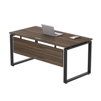 Ensemble de bureau moderne pour cadres, table de bureau blanche, panneau MFC, pieds en métal, finition durable avec revêtement en poudre, marque Yeddkin, garantie 1 à 3 ans