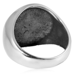 yunnique Fengying Men's <b>Titanium</b> Steel <b>Ring</b> Cross Design Silver Color Geometric Pattern Gift Jewelry - Product Image 4