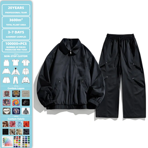 Ensemble de vêtements de travail <span class=keywords><strong>vintage</strong></span> Detroit Jacket |   Ensemble deux pièces pour <span class=keywords><strong>homme</strong></span>, style décontracté, pantalon coupe ample, collection assortie rétro d'automne - Product Image 1