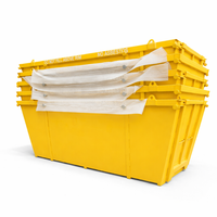 Conteneur à déchets en acier de 3m³ compatible avec les systèmes de levage par crochet, les chariots élévateurs et les grues, pour les déchets de construction en Australie