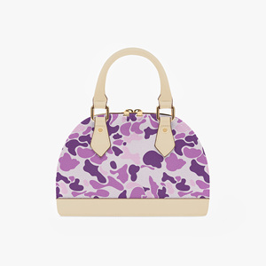 Nouveau sac à main pour femme en cuir PU rose camouflage, sac à bandoulière personnalisé avec imprimé camouflage nuage, fermeture éclair, sac à bandoulière tendance pour femme - Product Image 4