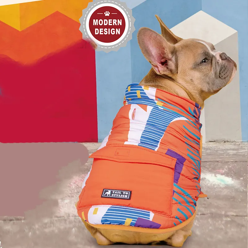 Anufacturer-abrigo de invierno para perro, ropa cálida con logotipo personalizado, venta al por mayor