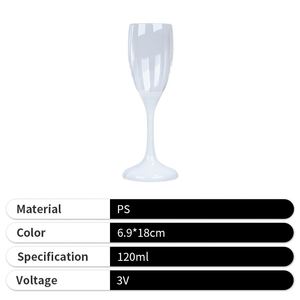 Blue Plastic Cup Custom Led Lighting up Clear Champagne Glass for Party - Product Image 4