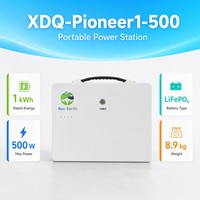 Station d'alimentation portable XDQ Pioneer1-500 1kWh 314Ah LiFePO4, générateur solaire 500W MPPT pour camping en plein air, camping-car, OEM disponible