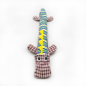Jouet à mâcher pour animaux de compagnie en peluche couineur, en forme de crocodile, de haute qualité, durable, indestructible et résistant aux morsures, pour le nettoyage des dents - Product Image 5
