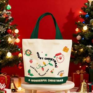 Petits sacs à bonbons de Noël à cordon, sacs de fête en vrac, pochettes pour cadeaux, fournitures - Product Image 5