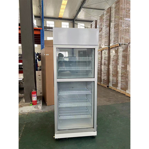 Nhiệt độ gấp đôi tủ lạnh thẳng đứng cửa hàng tiện lợi tủ lạnh thương mại cửa kính Máy làm lạnh Tủ đông - Product Image 4