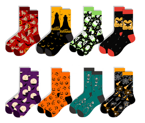 Nouvelles chaussettes d'Halloween Crâne extraterrestre Citrouille Monstre Tube Chaussettes en coton - Product Image 4