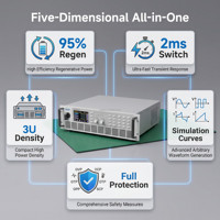 Fuente de Alimentación CC Bidireccional Programable PBS 2500-240L 30kW 500V para Sistemas de Almacenamiento de Energía a Gran Escala y Pruebas de Ciclo de Batería
