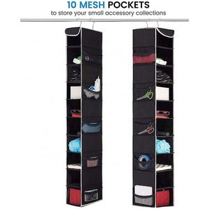 10-Shelf Hanging Closet <b>Shoe</b> Organizer with Side Mesh Pockets, <b>Space</b> <b>Saving</b> <b>Shoe</b> Holder &<b>Storage</b> Great for <b>Shoes</b> Handbags Purses - Product Image 3