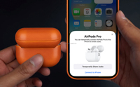 Étui en cuir orange pour écouteurs Airpods Pro 2, housse de protection pour écouteurs, accessoire de voyage