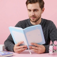 Carnet de notes magnétique à motif de dessin animé 32K, 132 feuilles lignées, cadeau scolaire pour enfants, papeterie en gros