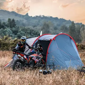 Tenda Perjalanan Luar Ruangan Baru untuk Sepeda Motor 2 Orang Tidur Tahan Hujan 4 Musim Penampungan Off Road Dua Pria