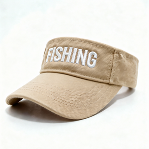 Visera de Pesca con Logotipo Bordado Personalizado, Visera Curva, Parte Superior Vacía, Ajustable para Exteriores - Product Image 4