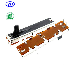 Potenciómetro deslizante mono de película de carbono personalizado de 20mm, 30mm, 45mm, 60mm de recorrido, 10k, 10kb, 10ka, 50k, 100k ohmios, 30mm 10k para audio - Product Image 1