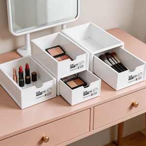 Organizer da Scrivania in Plastica con Cassetti, Stile Moderno Minimalista Ispirato a Instagram, Porta Penne e <span class=keywords><strong>Trucchi</strong></span> per Studenti e Dormitori - Product Image 4