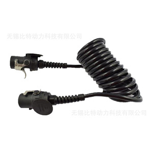 Câble d'alimentation spiralé Wabco 4460082430 EBS 24V avec connecteur pour électronique de camion - Product Image 5