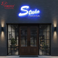 Letras 3D con Iluminación Frontal y Trasera Personalizadas, Letrero con Logotipo LED, Acero Inoxidable, Letrero Luminoso para Tienda o Negocio