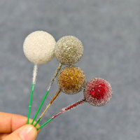 Dekorasi Kue Ulang Tahun dan Perayaan Pernikahan 20/potong Set dengan Bola Busa Efek Pasir Kaca Warna-warni