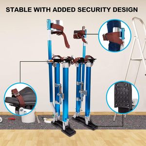 Chuyên Nghiệp Có Thể Điều Chỉnh 18 "30" Tường Thạch Cao Thang Giàn Giáo Màu Xanh Nhôm Công Cụ Nhà Cho Thạch Cao Sơn Vật Liệu Thép - Product Image 2