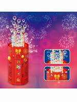 Machine à bulles électrique à 12 trous, effets sonores et lumineux de feux d'artifice simulés, jouets d'extérieur, cadeaux de vacances