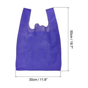 Sac fourre-tout réutilisable écologique en non-tissé pour supermarché, type T-shirt, en matériaux recyclés, norme UE/USA, vente en gros à bas prix - Product Image 2