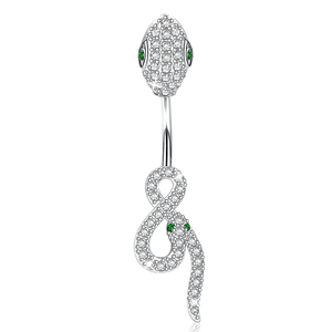 Moda <span class=keywords><strong>Piercing</strong></span> con <span class=keywords><strong>ombelico</strong></span> a forma di <span class=keywords><strong>serpente</strong></span> 14G acciaio inossidabile anello pendente xincocus per <span class=keywords><strong>Piercing</strong></span> del corpo gioielli - Product Image 4