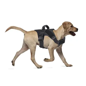 Nylon respirant sans traction harnais pour chien sécurité grand <span class=keywords><strong>gilet</strong></span> d'entraînement de protection en <span class=keywords><strong>maille</strong></span> tactique - Product Image 1