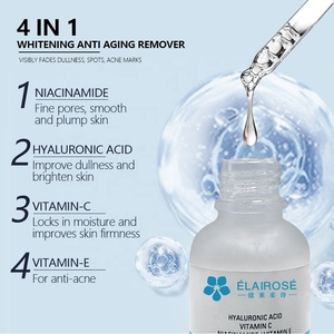 Suero 4 en 1 Blanqueador, Iluminador, Hidratante y Nutritivo con Niacinamida, Ácido Hialurónico, Vitamina C y E, Antiarrugas y Exfoliante para el Rostro, OEM - Product Image 4