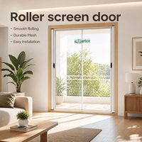 Moustiquaire plissée sans rail, pliable et rétractable, avec cadre en aluminium antirouille pour porte de suite d'hôtel ou de complexe hôtelier