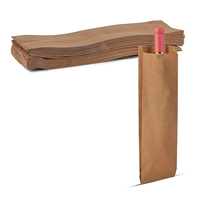 Sacs en papier pour vin de quart personnalisés, sacs cadeaux en papier jetables, sacs en papier kraft pour vin et spiritueux pour bouteilles de quart