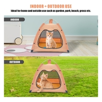 Lit de tente pliable pour animaux de compagnie, niche portable pour chat avec maille respirante, maison sécurisée pour petits chiens et chats, abri nomade pour animaux de compagnie
