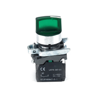 Interrupteur à bouton-poussoir momentané SPST étanche IP65 avec voyant LED rouge et vert 1NO 1NC, tension 110V-220V, 22mm, 10A, 600V, LA155-A1-11D-RG