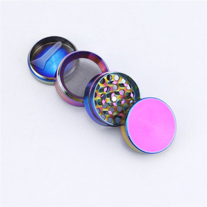 Hologram Colorful 4 Layer Zinc Alloy Grinder Smoker Metal Grinding Accessories for Dry Herb Spice Tobacco Crusher Tool - Product Image 4