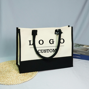 Wholesale Custom-Printed Logo <strong>Tote</strong> <strong>Bag</strong> Fashion Canvas Large Capacity Shopping <strong>Bags</strong> for Shop - Product Image 1