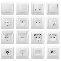 Prise de courant électrique de norme européenne avec port de charge USB Type-C Interrupteur à bascule 3 voies 110V Double pôle Max. Courant 16A