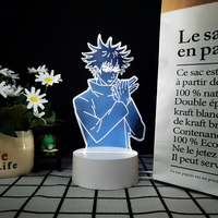 Prix de gros, lampe de nuit mignonne en 3D, anime, personnalisée, lampe de nuit USB pour table de chevet