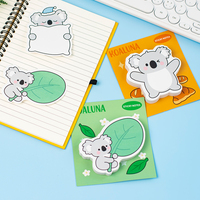 Blocs-notes adhésifs Koala découpés sur mesure, bloc-notes animaux de dessin animé, OEM, logo personnalisé, cadeau promotionnel pour étudiants et bureaux, vente en gros
