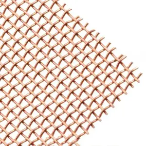 10 20 100 Mesh Good Ductility Shielding Material Plain Woven Red Copper Wire Filter For Traveling Water Screens