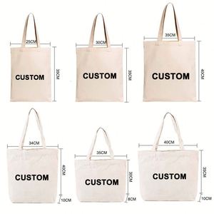 Sacs de courses en toile de coton personnalisés, durables, réutilisables, grande capacité, avec fermeture éclair, sacs écologiques (personnalisés) - Product Image 4