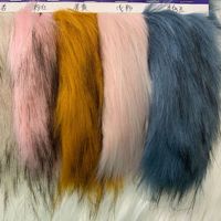 Poils longs en peluche teintés de haute qualité, blanc, jaune, rouge, fausse fourrure mongole, tissu acrylique pour vêtement/rembourrage automobile/
